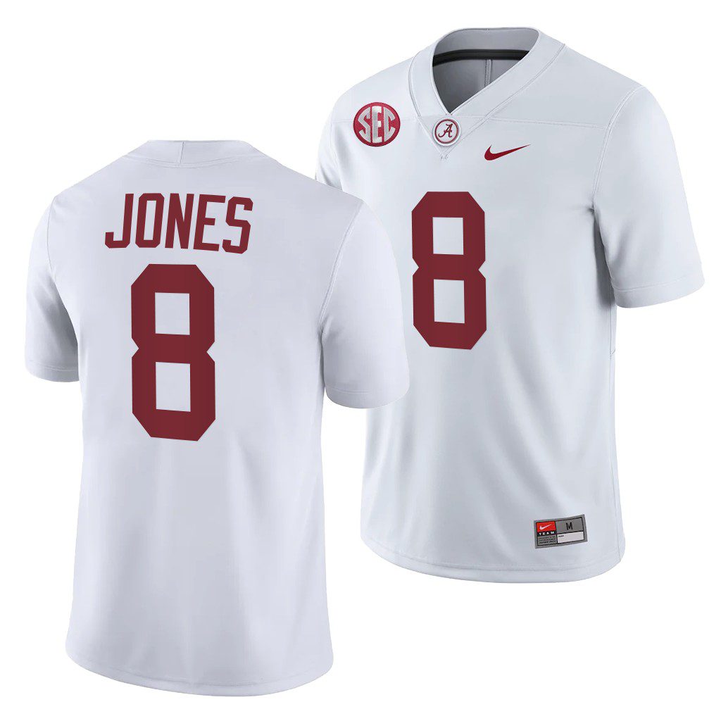 Men's Alabama Crimson Tide Julio Jones #8 White NCAA College Football Jersey